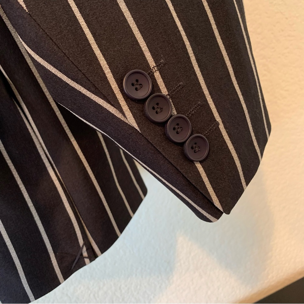 NWOT ASOS Mens Sport Coat / Suit Jacket Black with Pin Stripes Size 42 Regular - Picture 6 of 11